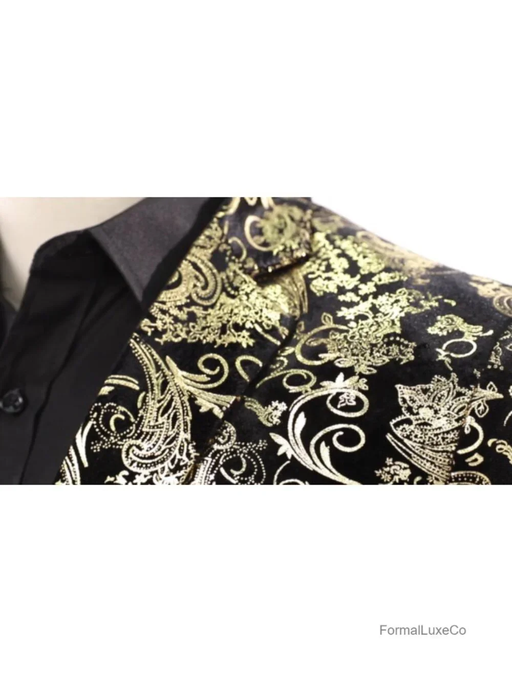 Men's Floral Suit Jacket Single Breasted Notch Lapel Blazer for Wedding
